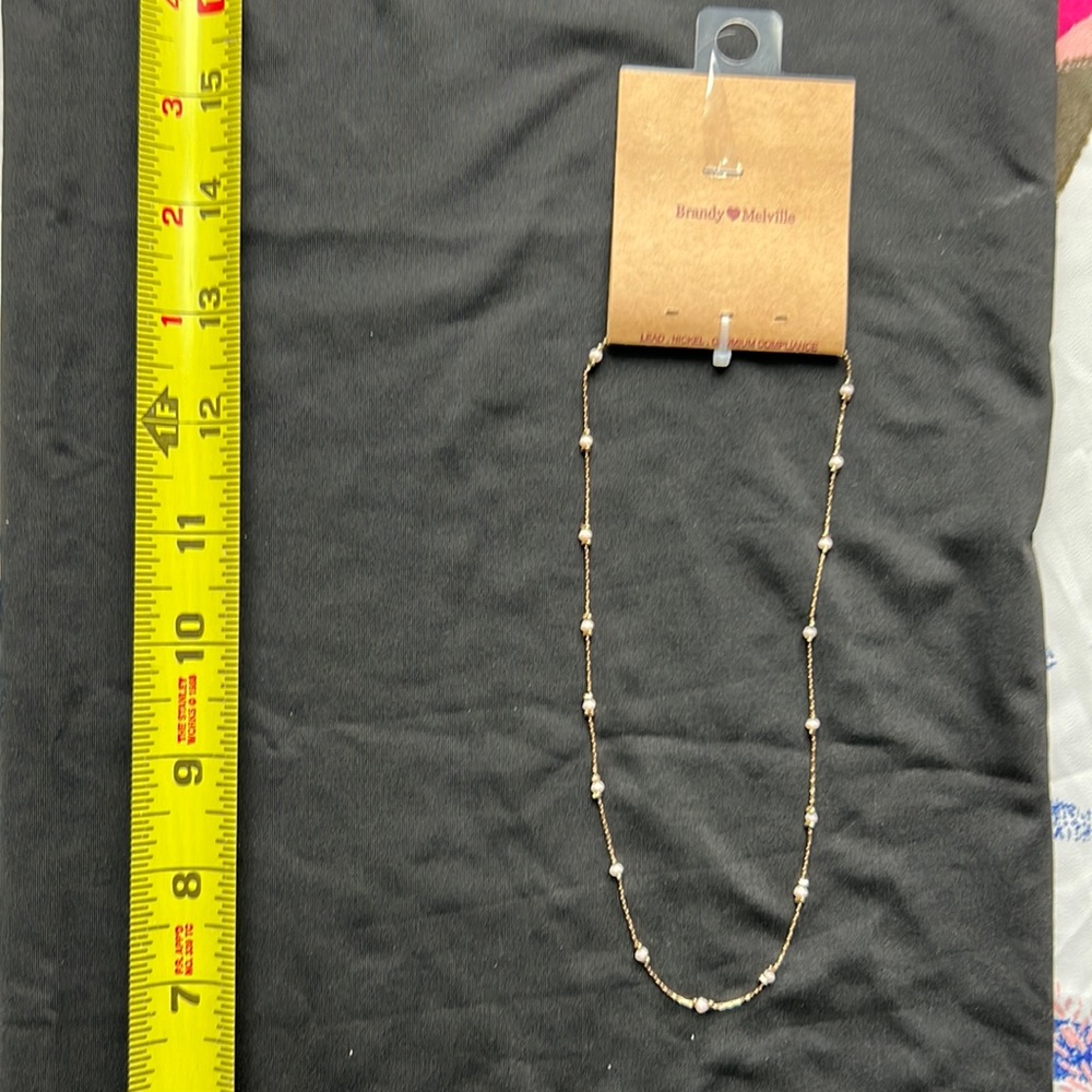 Rose gold, bead necklace